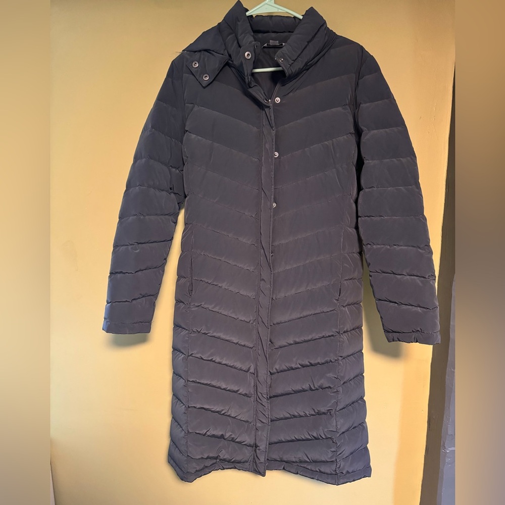 Garnet Hill Size 10 Puffer Winter Jacket with Faux-Fur Hood
